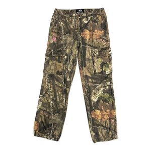 Mossy Oak Trefoil Cargo Camo Pants Womens Medium Pink Accent